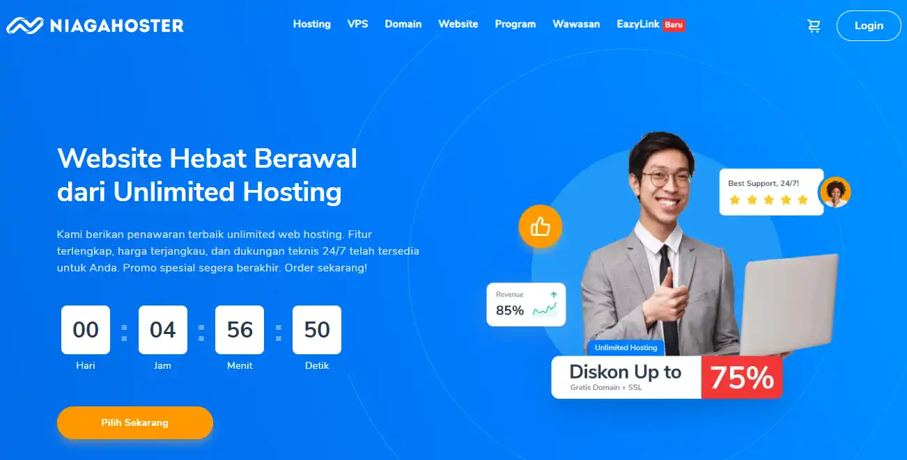 Review Niagahoster: Hosting Super Cepat, Gratis Domain